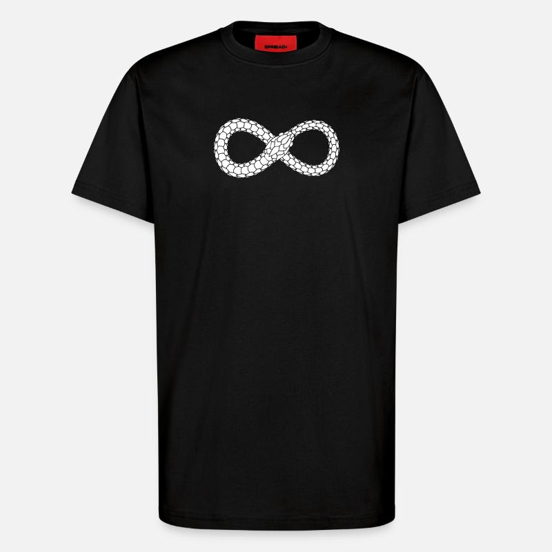 Endlose Schlangenschleife - T-Shirt - made by SPREAD - SOLID BLACK