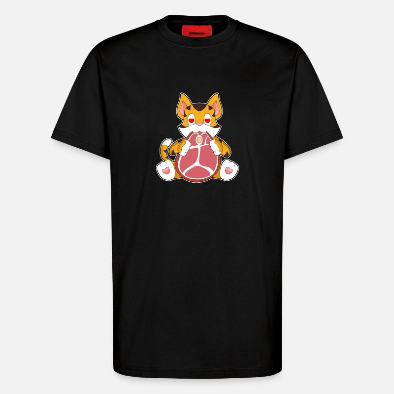 Tiger Fleisch - T-Shirt - made by SPREAD - SOLID BLACK