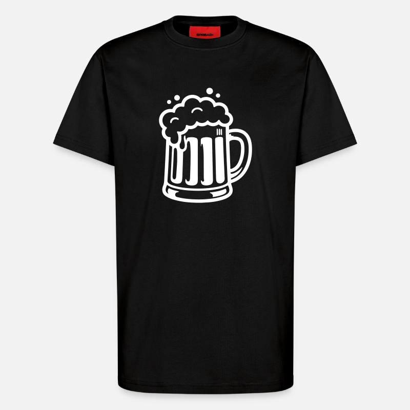 Bierkrug Comic Bier - T-Shirt - made by SPREAD - SOLID BLACK