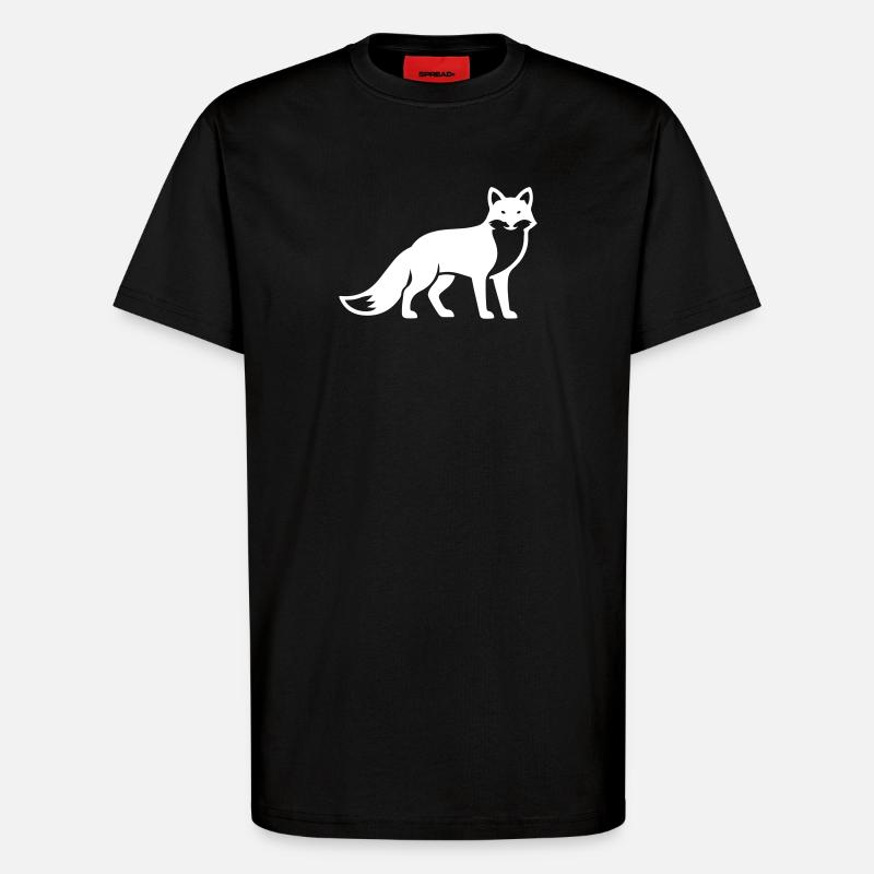 Fuchs Tier Silhouette - T-Shirt - made by SPREAD - SOLID BLACK