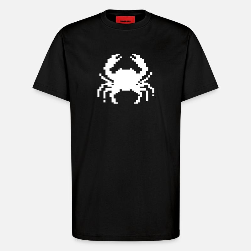 Pixelkrabben-Design - T-Shirt - made by SPREAD - SOLID BLACK