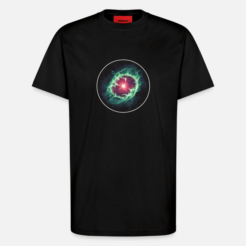 Astronomy Space Planetary Nebula Shell - T-Shirt - made by SPREAD - SOLID BLACK