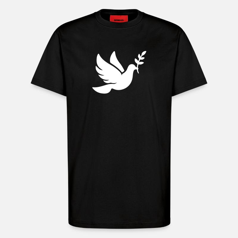Taube Frieden Glaube - T-Shirt - made by SPREAD - SOLID BLACK