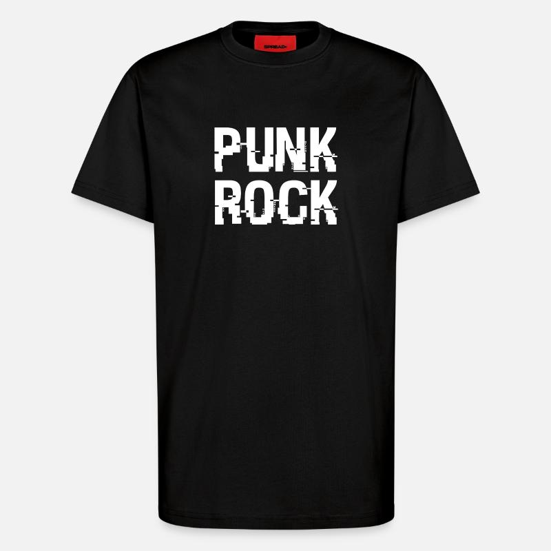 Punkrock Distressed Typografie - T-Shirt - made by SPREAD - SOLID BLACK