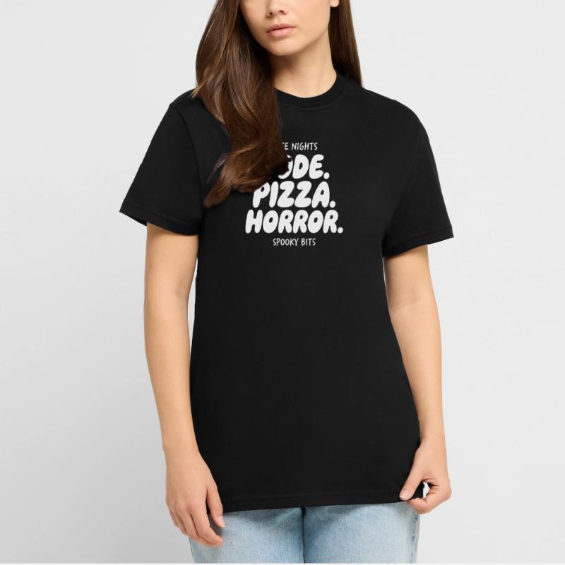 Byte Nächte: Code Pizza Horror T-Shirt - made by SPREAD