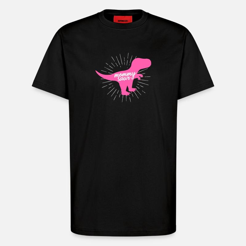 Mommysaurier T-Rex Mama Dinosaurier-Silhouette - T-Shirt - made by SPREAD - SOLID BLACK