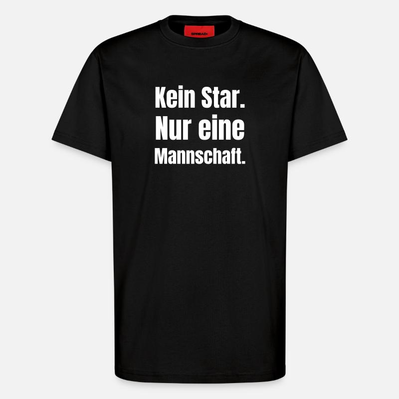 Pas d’étoile, juste une équipe, - T-shirt bio décontracté fabriqué en UE - SOLID BLACK