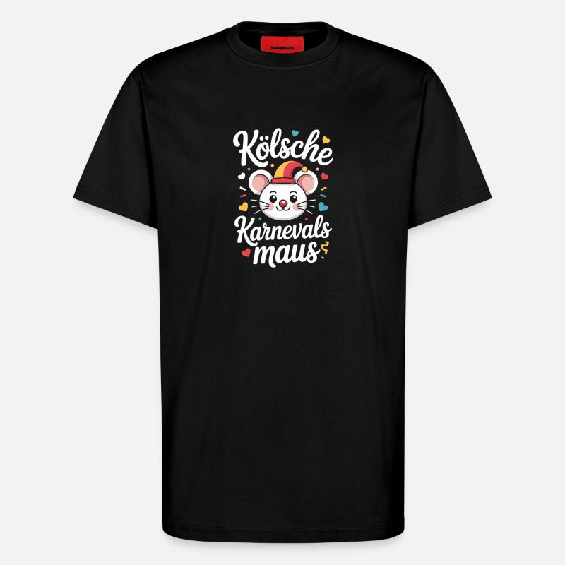 Kölsche Karnevalsmaus Karneval Köln Kölner Maus - T-Shirt - made by SPREAD - SOLID BLACK