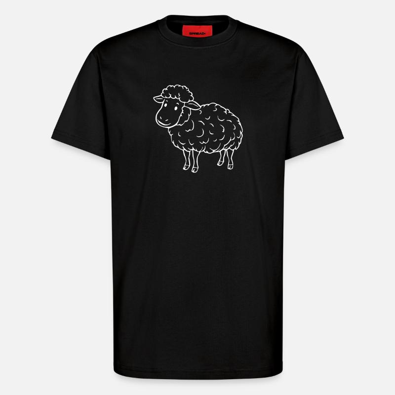 Schaf Schäfchen Lamm - T-Shirt - made by SPREAD - SOLID BLACK
