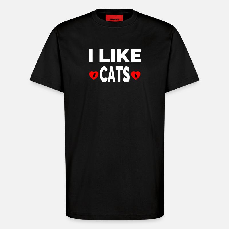 Katzen - T-Shirt - made by SPREAD - SOLID BLACK