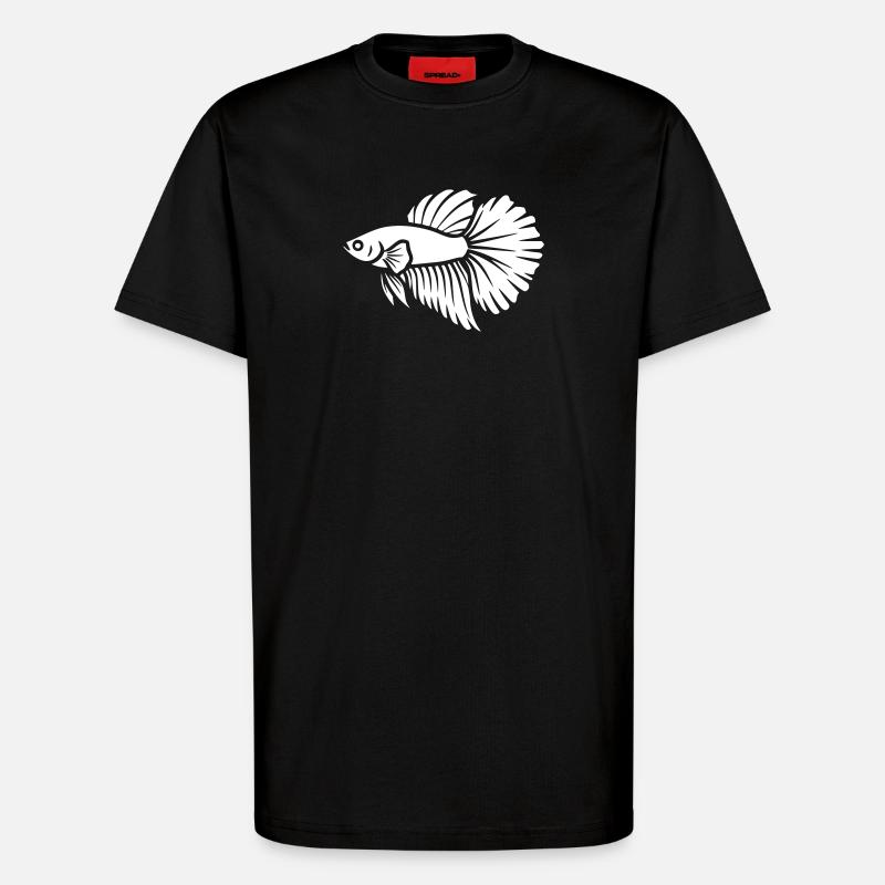 Betta Fish Aquarium Vector - T-Shirt - made by SPREAD - SOLID BLACK