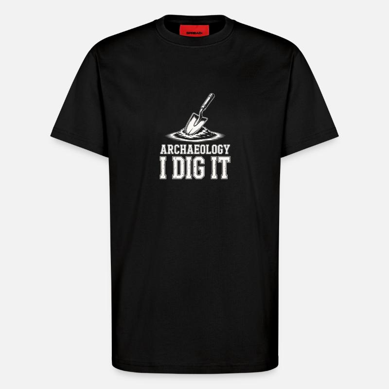 Archaeology I Dig It Tee - T-Shirt - made by SPREAD - SOLID BLACK