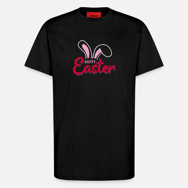 Happy Easter Bunny Scripture - T-Shirt - made by SPREAD - SOLID BLACK