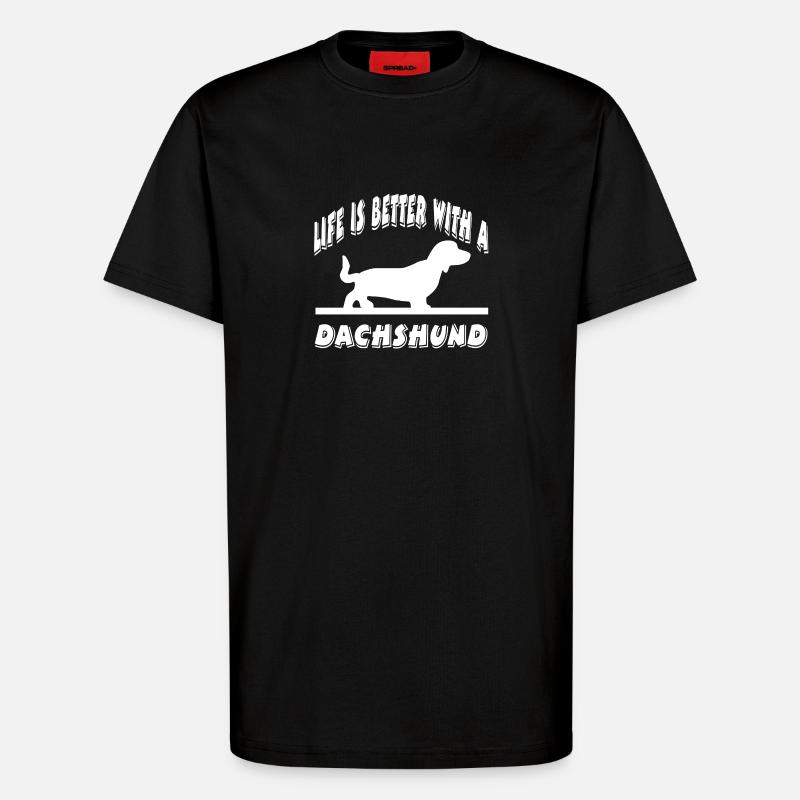 Dackel - T-Shirt - made by SPREAD - SOLID BLACK