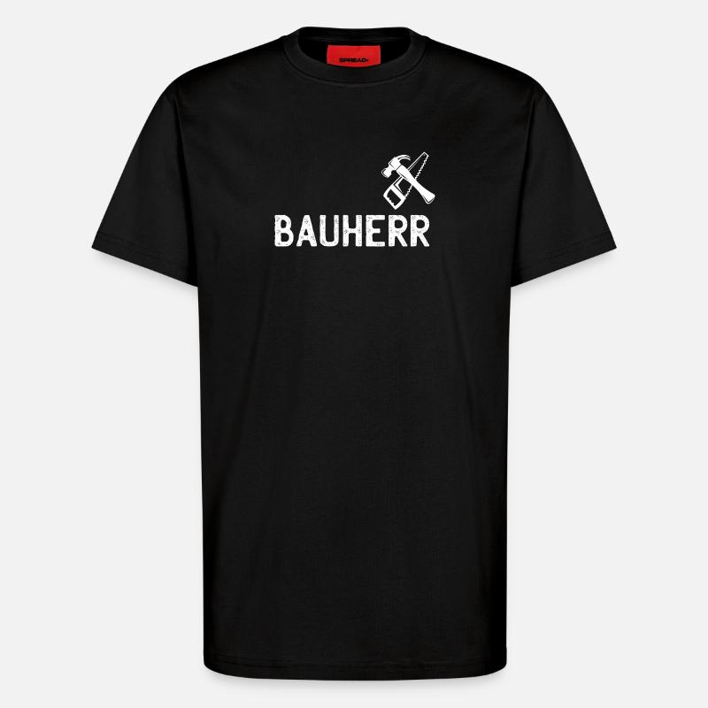 Emblème d’outil DIY pour constructeur - T-shirt bio décontracté fabriqué en UE - SOLID BLACK