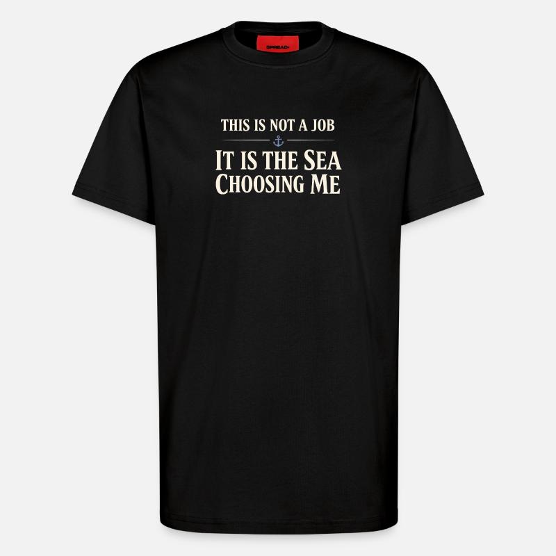 Seemannschaftsgeschenk Für Deckhand Ocean Work - T-Shirt - made by SPREAD - SOLID BLACK