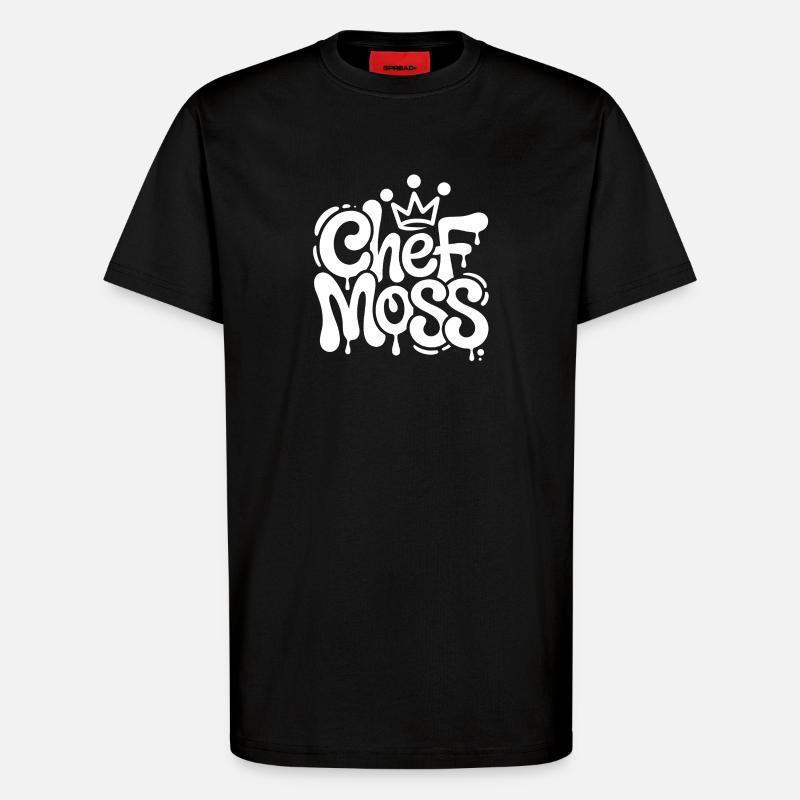 Chef Moss Graffiti Crown - T-Shirt - made by SPREAD - SOLID BLACK