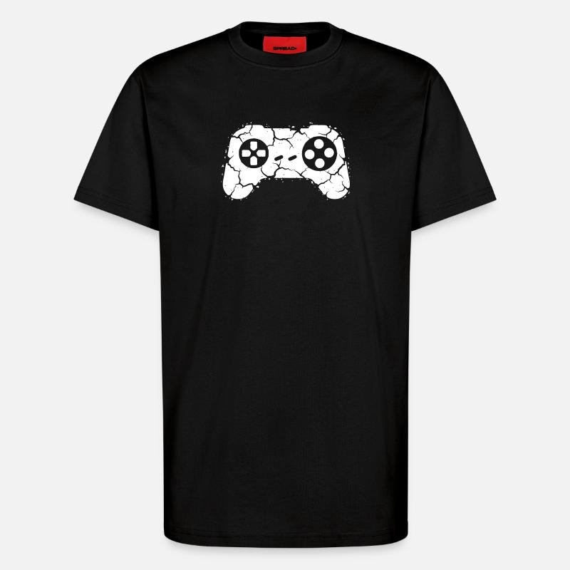 Controller Cracks Rage Quit - T-Shirt - made by SPREAD - SOLID BLACK