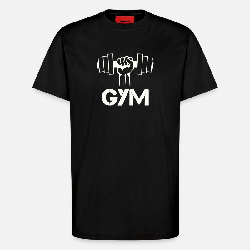Kraftfaust Gym Symbol - T-Shirt - made by SPREAD - SOLID BLACK
