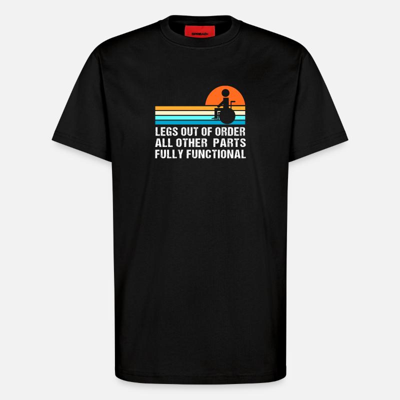 Rollstuhl - T-Shirt - made by SPREAD - SOLID BLACK