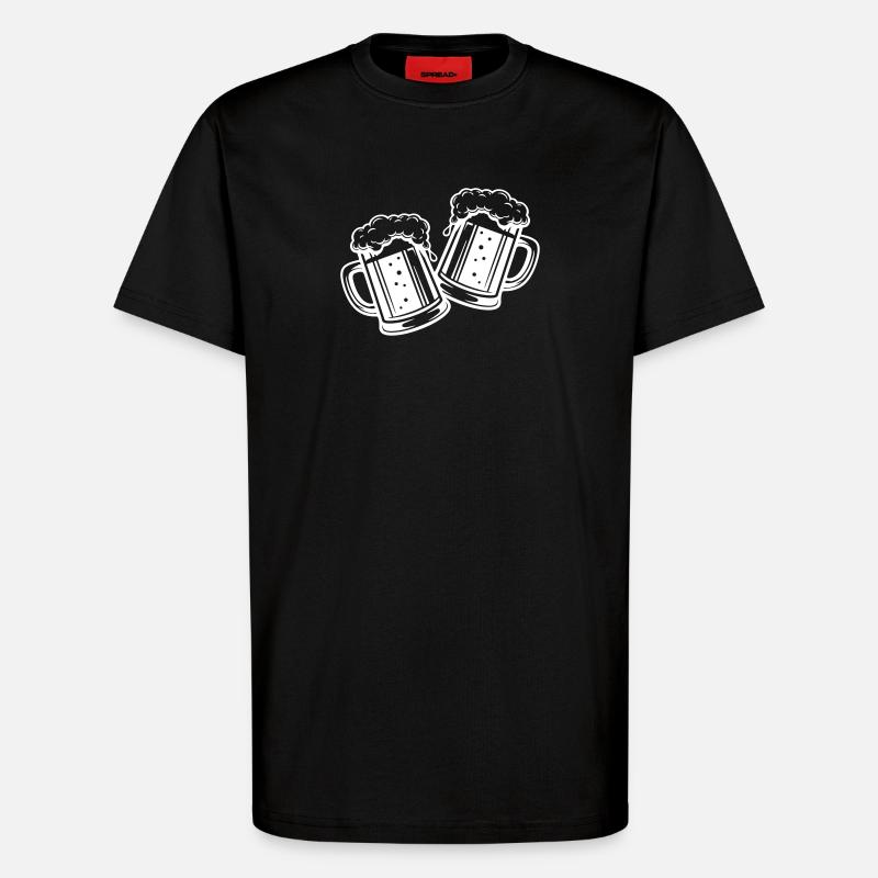 Bierglas Bier Anstossen - T-Shirt - made by SPREAD - SOLID BLACK
