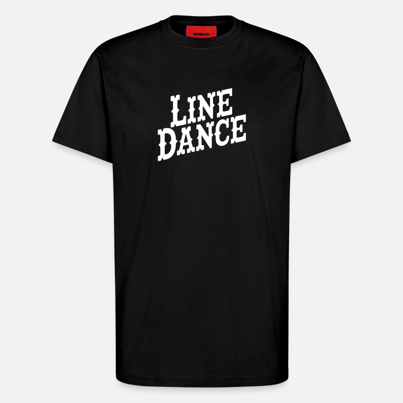 Line Dance Typografie Stil - T-Shirt - made by SPREAD - SOLID BLACK
