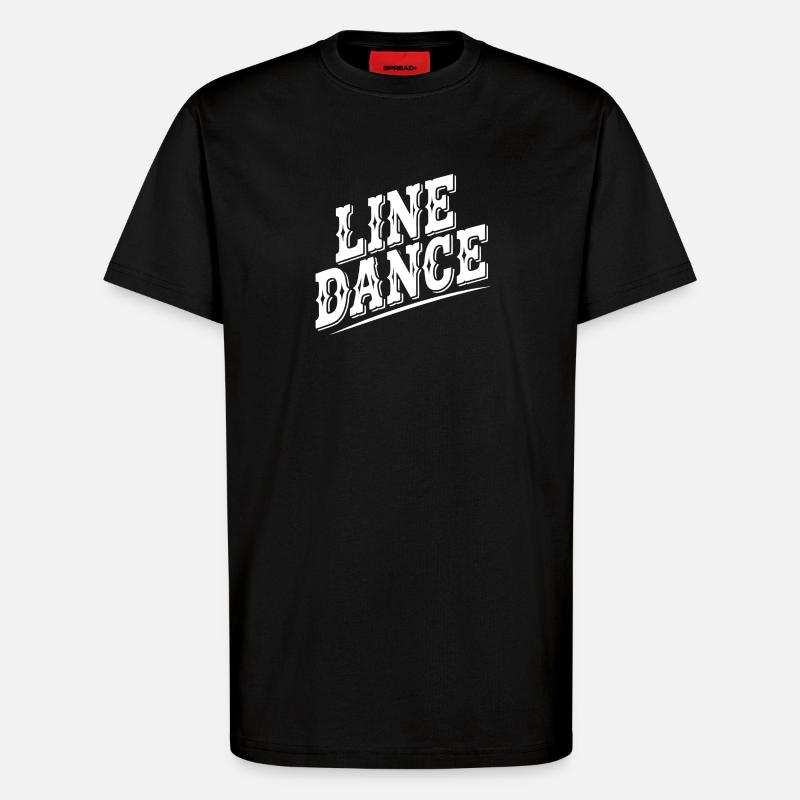 Line Dance Retro Stil - T-Shirt - made by SPREAD - SOLID BLACK