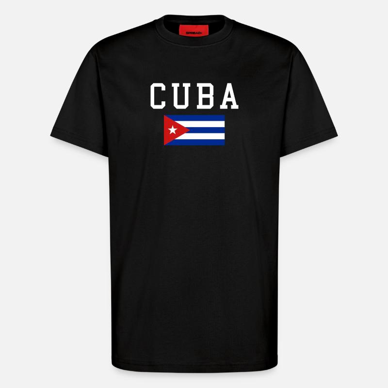 Cuba Flagge - T-Shirt - made by SPREAD - SOLID BLACK