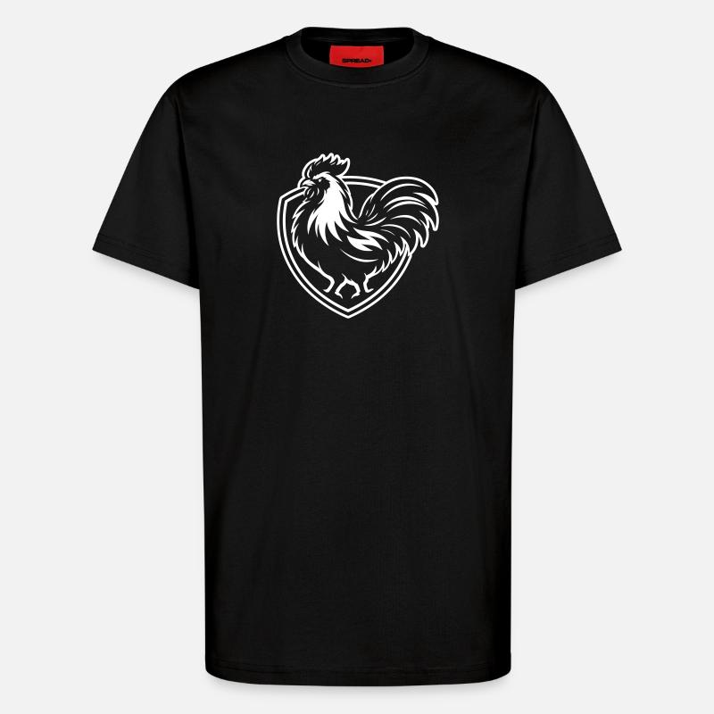 Hahn Gockel - T-Shirt - made by SPREAD - SOLID BLACK