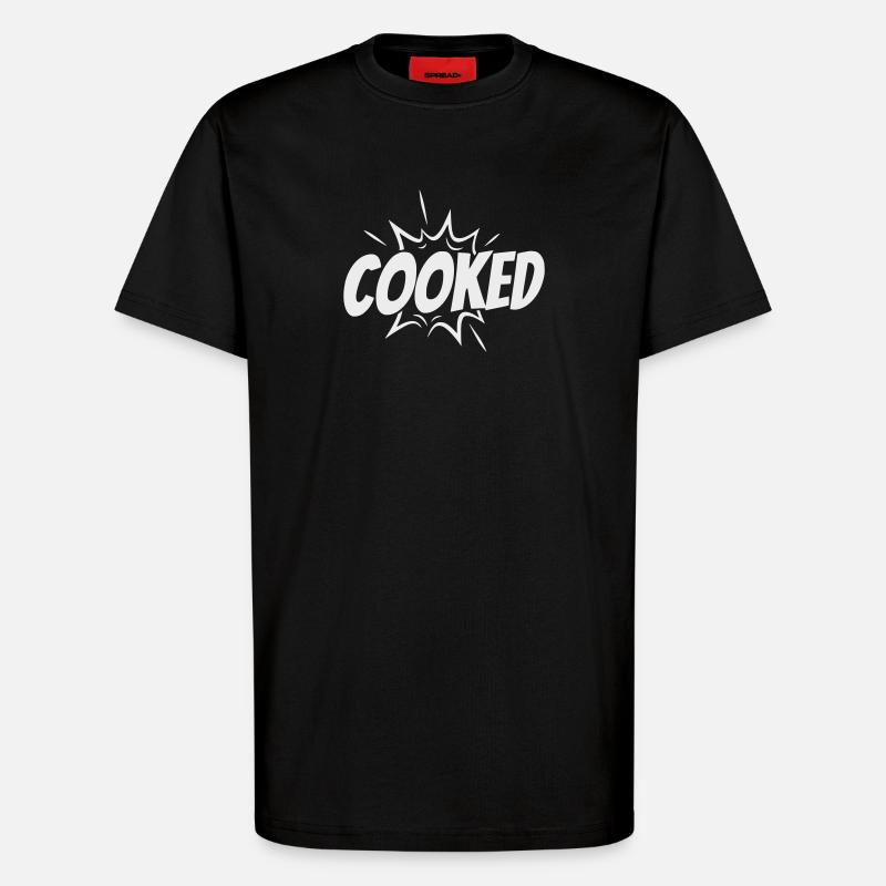 Cooked Explosive Comic Style - T-Shirt - made by SPREAD - SOLID BLACK