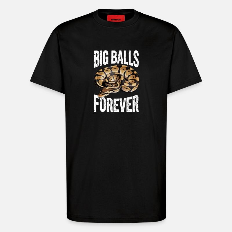 Königspython Schlangen Liebhaber Terrarium Python - T-Shirt - made by SPREAD - SOLID BLACK