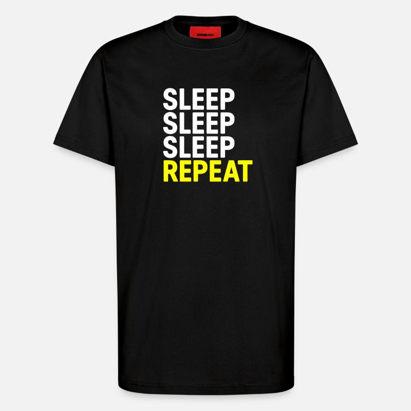 Søvn Søvn Søvn Gentag - Organic relaxed T-shirt made in EU - SOLID BLACK