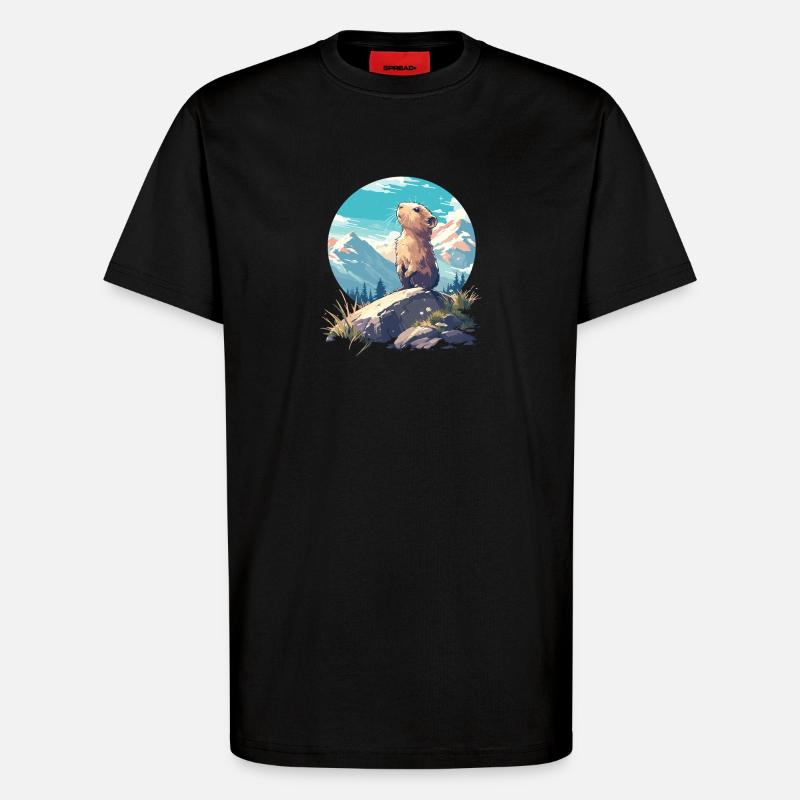 Lemminge Lemming - T-Shirt - made by SPREAD - SOLID BLACK