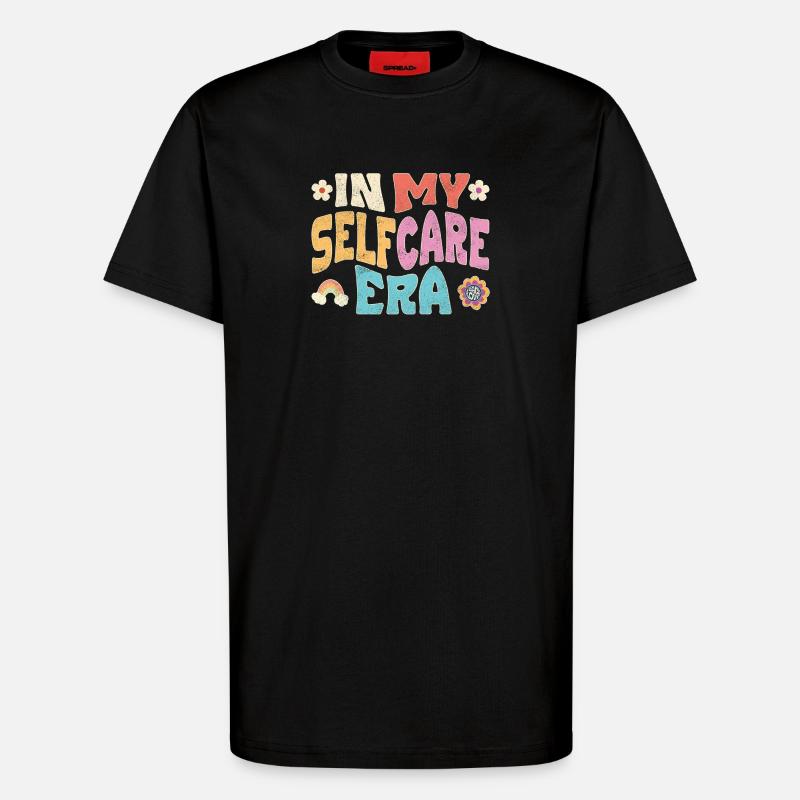 À mon époque de l’auto-soin - T-shirt bio décontracté fabriqué en UE - SOLID BLACK