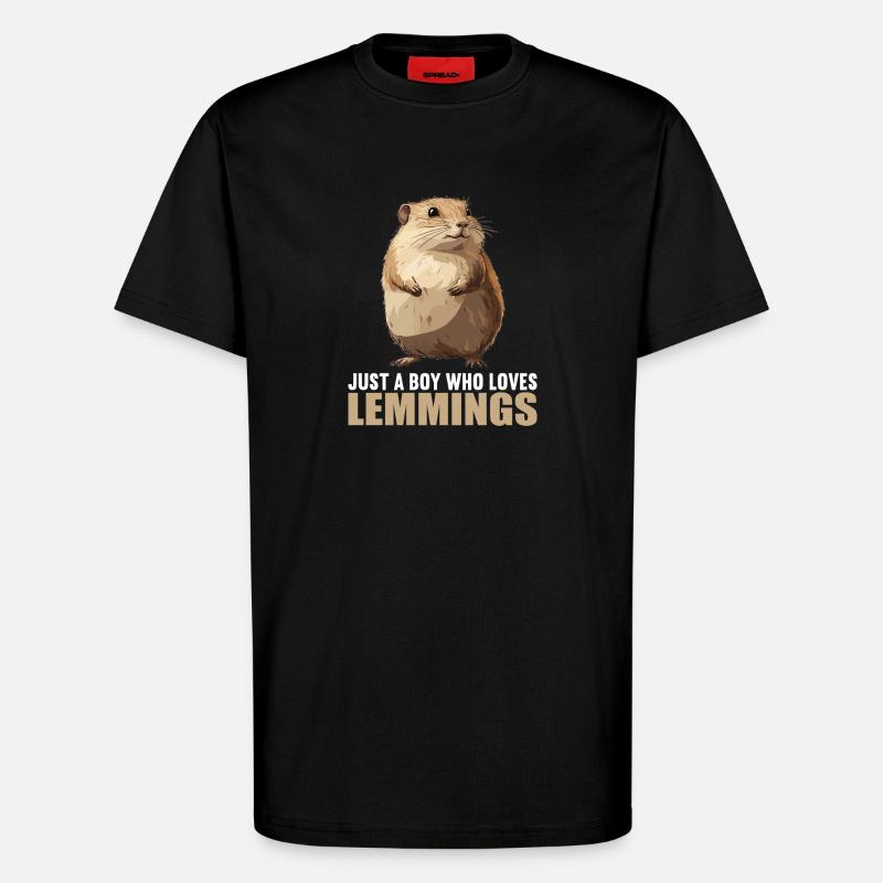 Lemminge Lemming - T-Shirt - made by SPREAD - SOLID BLACK