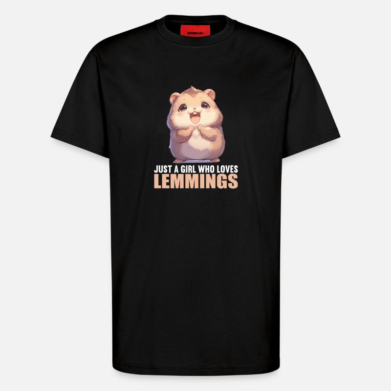 Lemminge Lemming - T-Shirt - made by SPREAD - SOLID BLACK