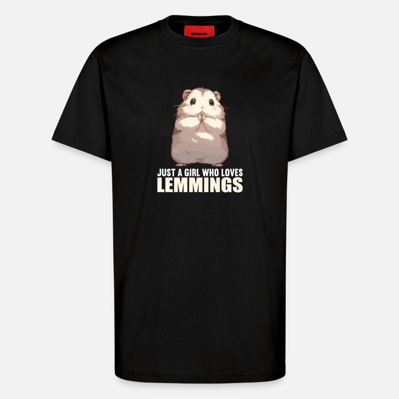 Lemminge Lemming - T-Shirt - made by SPREAD - SOLID BLACK