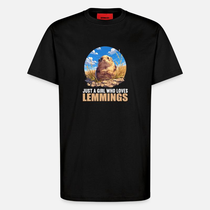 Lemminge Lemming - T-Shirt - made by SPREAD - SOLID BLACK