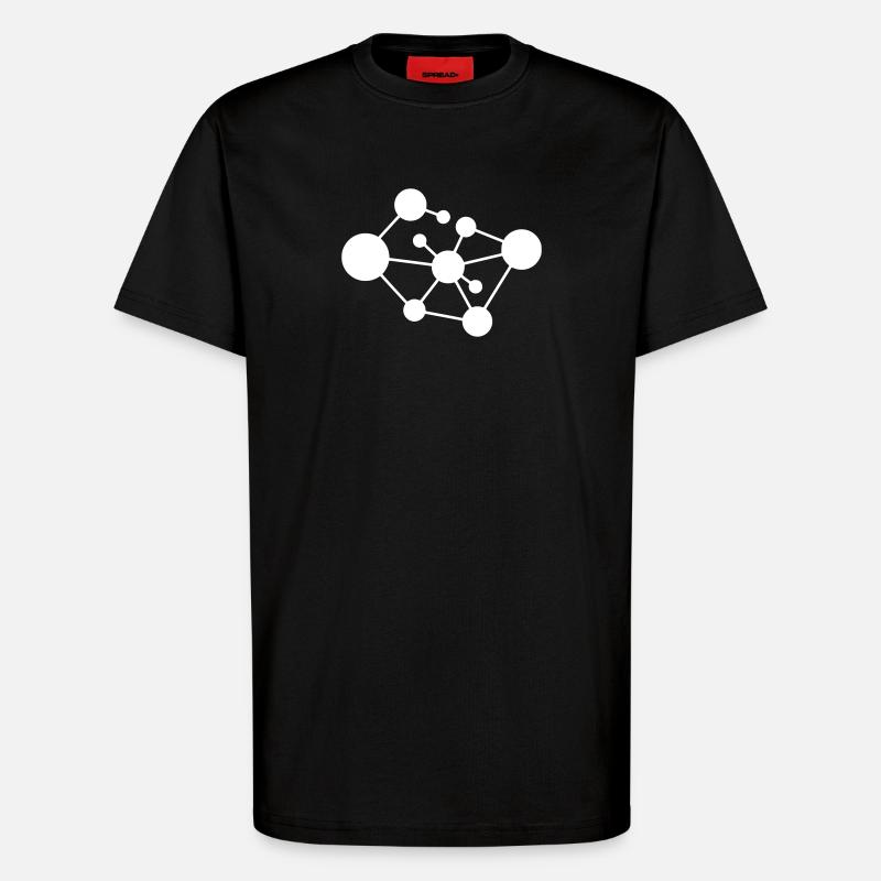 Molecule Network Connection - T-Shirt - made by SPREAD - SOLID BLACK