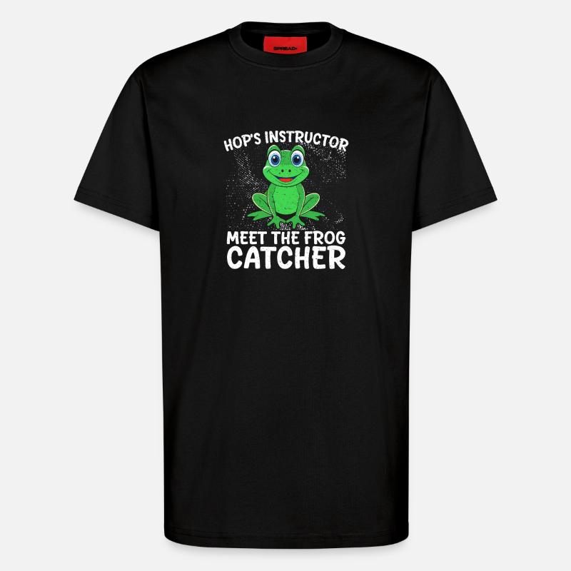 Frog Catcher Hop´s Instructor Frog - T-Shirt - made by SPREAD - SOLID BLACK