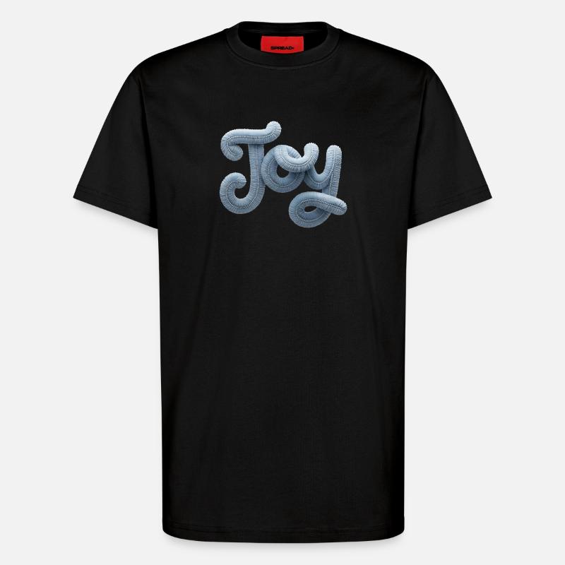 Joy Moderner Patchwork Look - T-Shirt - made by SPREAD - SOLID BLACK