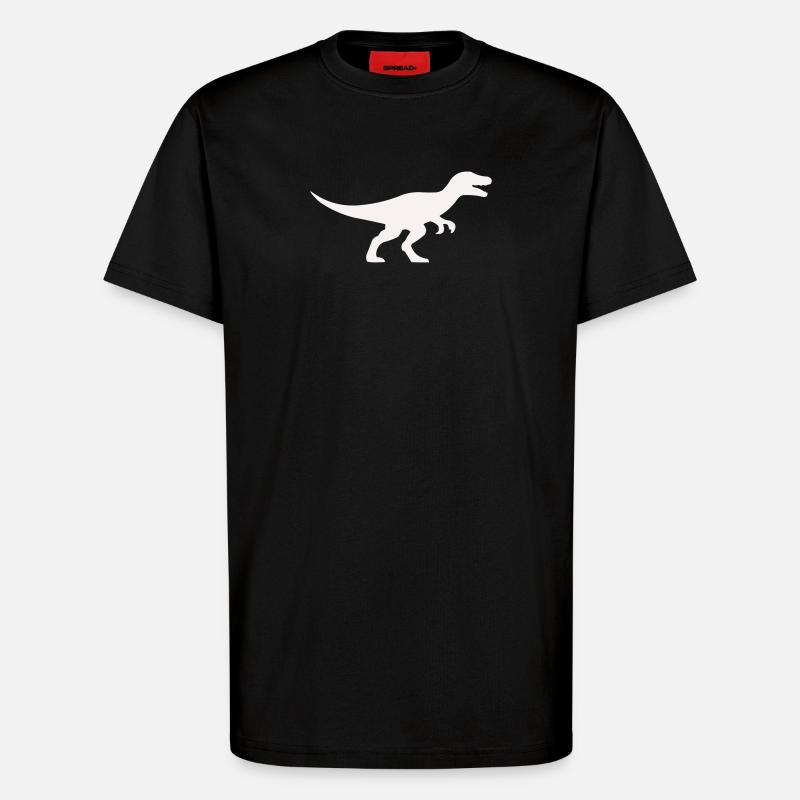 Raptor T Rex Silhouette - T-shirt bio décontracté fabriqué en UE - SOLID BLACK