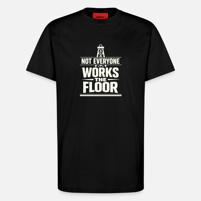 Offshore-bohrer-rig-bohrer Bohrboden Offshore - T-Shirt - made by SPREAD - SOLID BLACK