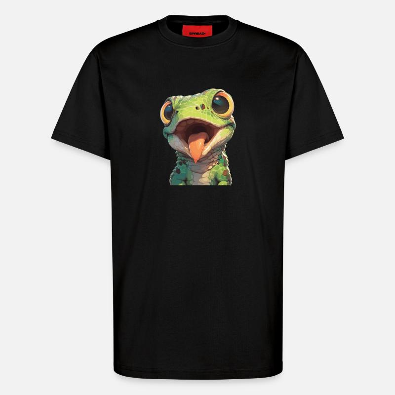 Eidechsen Eidechse - T-Shirt - made by SPREAD - SOLID BLACK