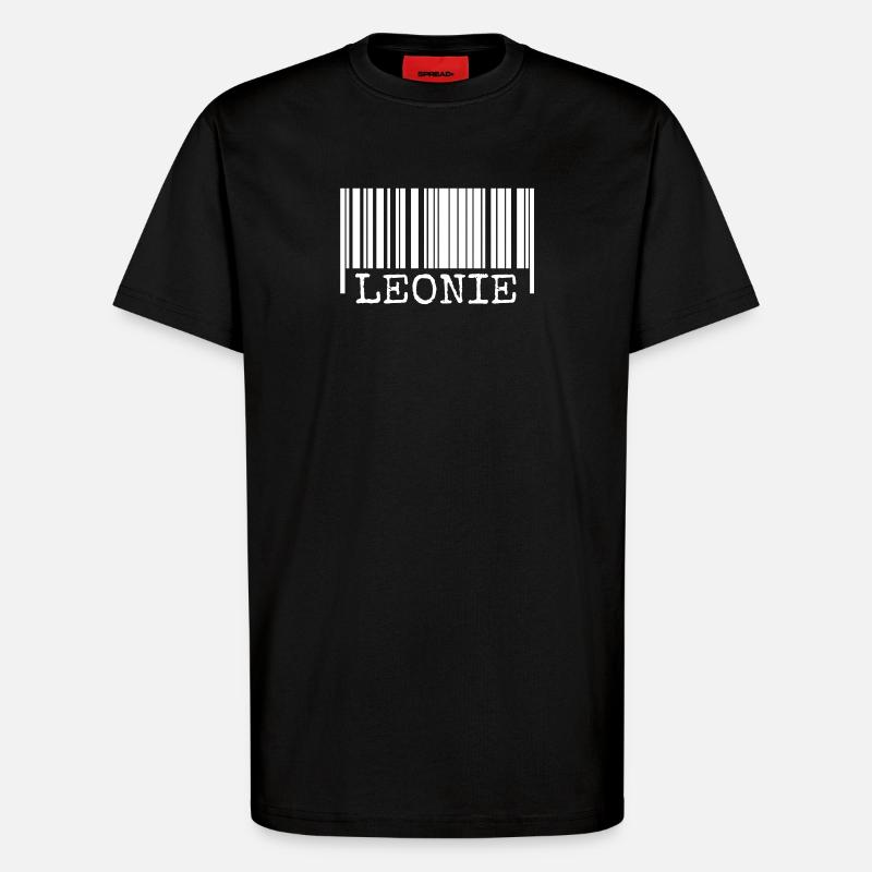 Leonie als Strichcode - T-Shirt - made by SPREAD - SOLID BLACK