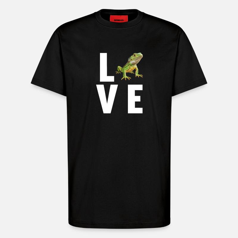 Eidechsen Eidechse - T-Shirt - made by SPREAD - SOLID BLACK