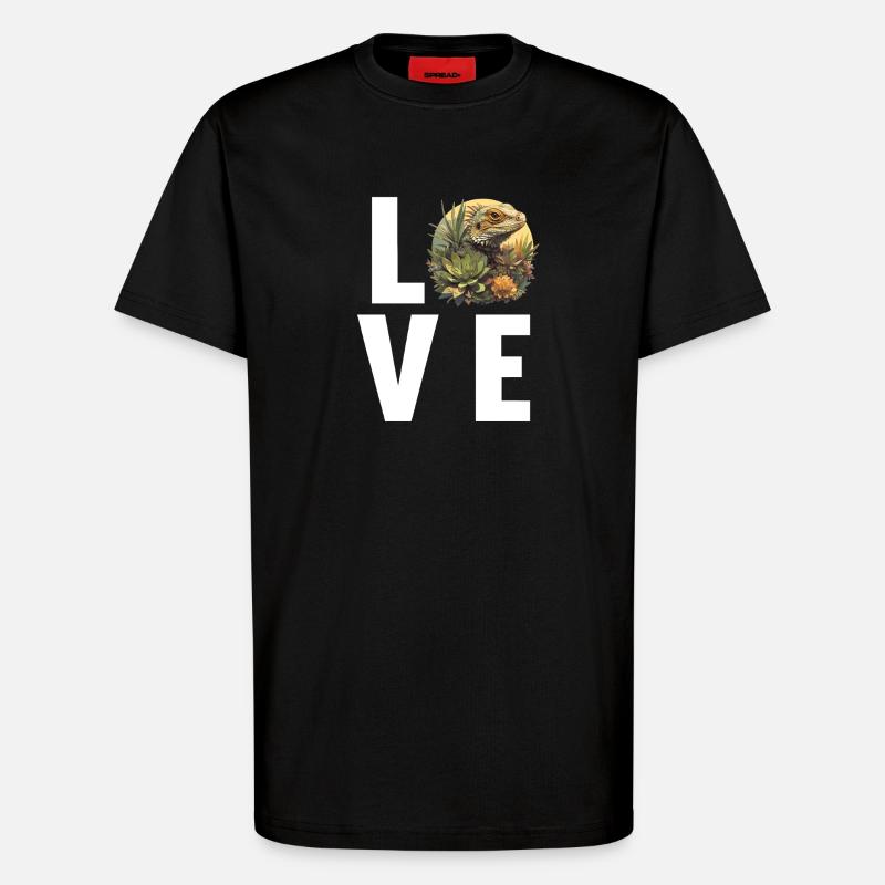 Eidechsen Eidechse - T-Shirt - made by SPREAD - SOLID BLACK