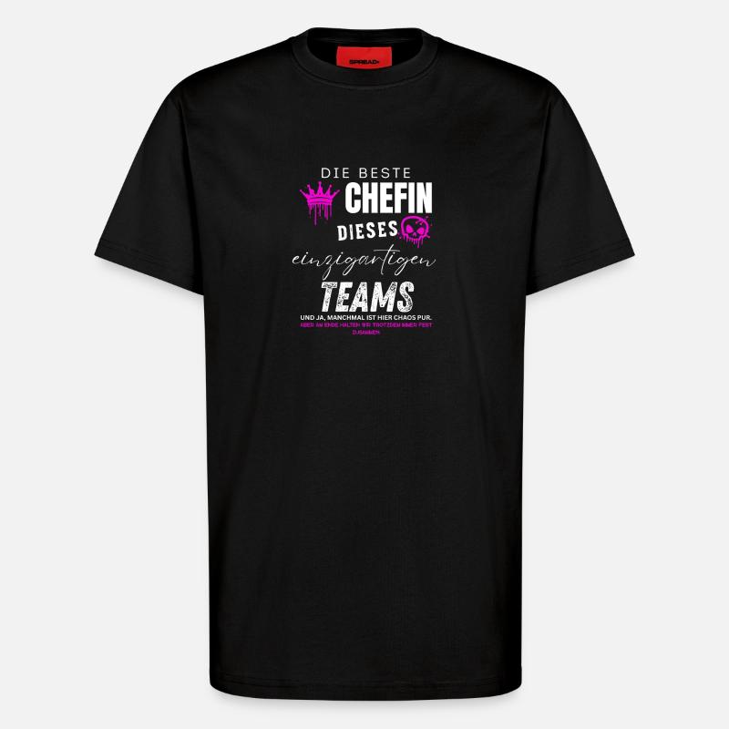 beste Chefin einzigartiges Team Chefin geschenke - T-shirt bio décontracté fabriqué en UE - SOLID BLACK