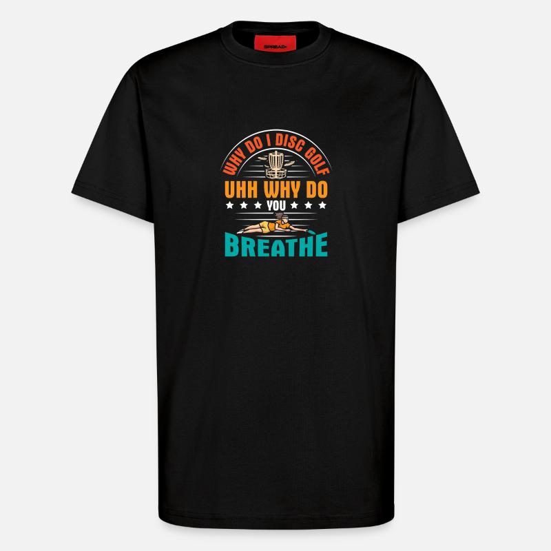 Disc Golf Geschenke Discgolf - T-Shirt - made by SPREAD - SOLID BLACK