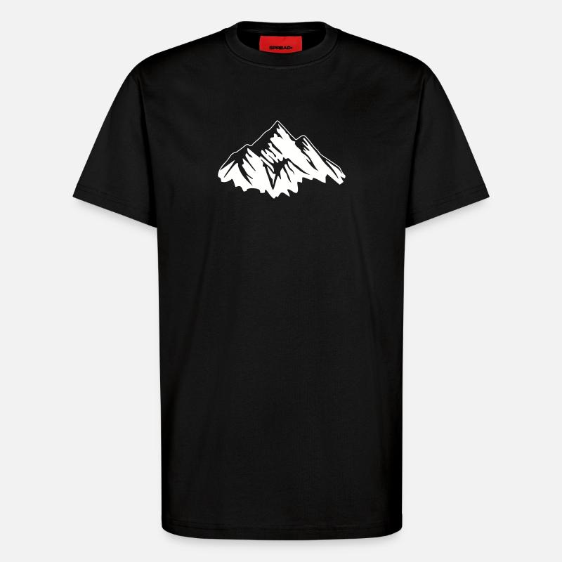 berge - T-Shirt - made by SPREAD - SOLID BLACK